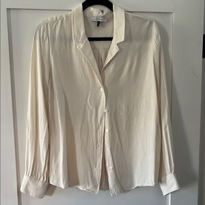 Brass Clothing Cream Button-Up Blouse